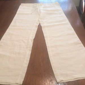 Victoria's Secret White Linen Beach Pants
